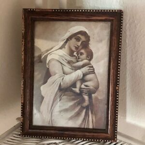 Vintage “The Vision” Brown Framed Art Print 4x6